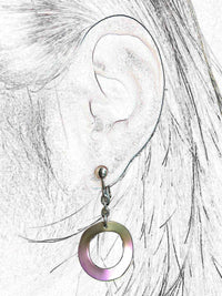titanium earrings pink ring 4