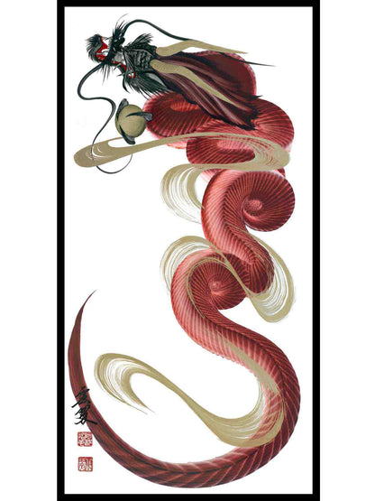 Customized Japanese Dragon Painting - 70x35