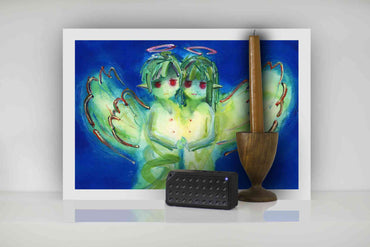 "Angel" painting in situation