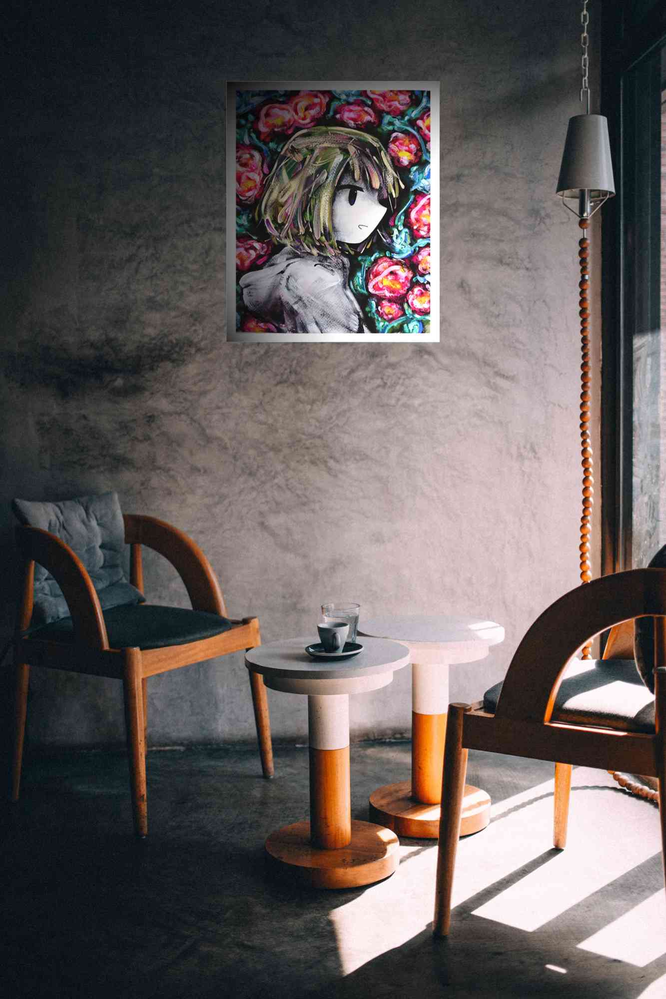 "Campsis grandiflora" painting in situation