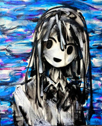 "Falling down sky" painting