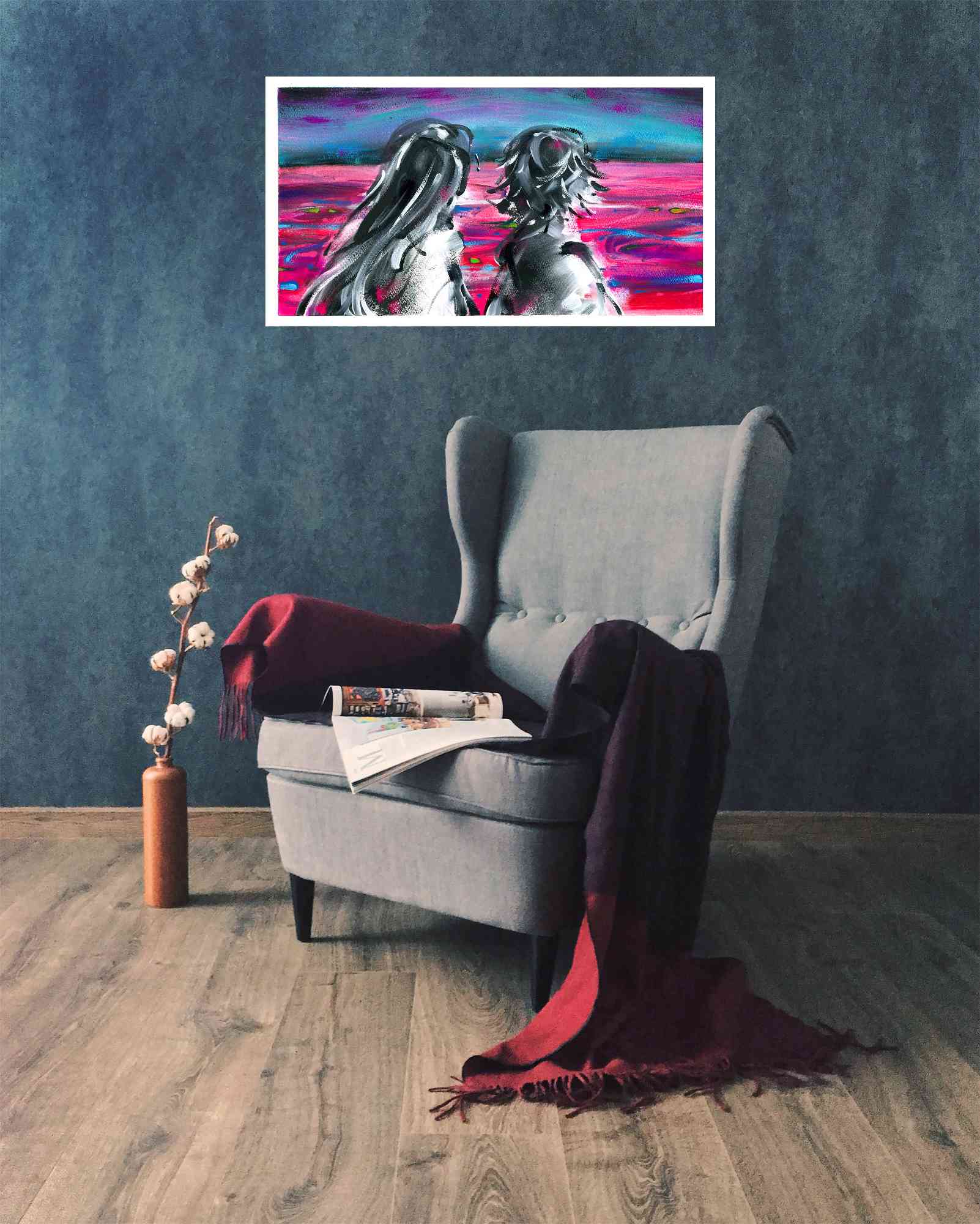 "I m scared" painting in situation