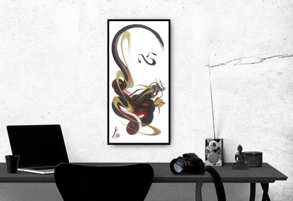 japanese dragon painting DRG H 0075 1b