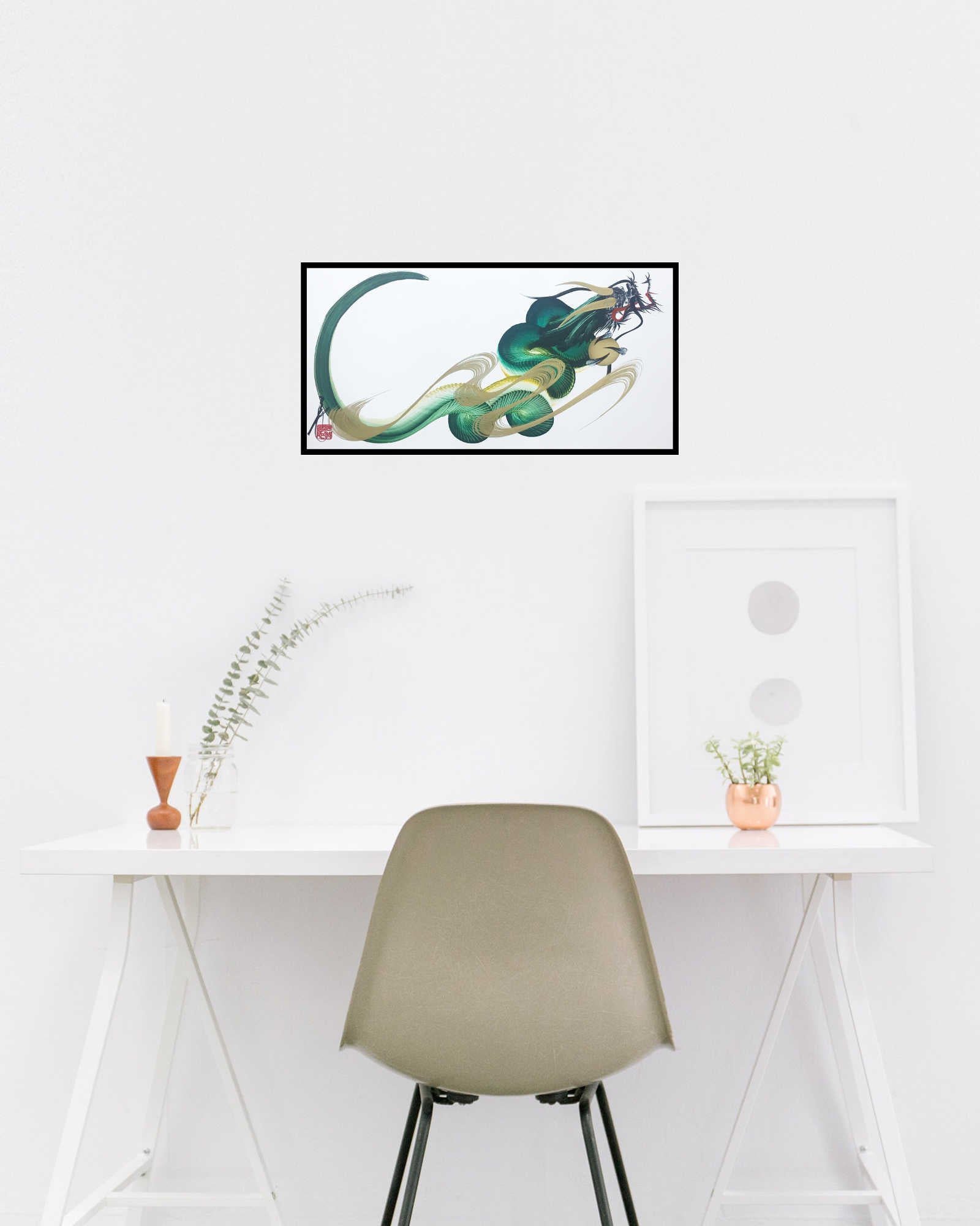 japanese dragon painting DRG W3 002 lifestyle