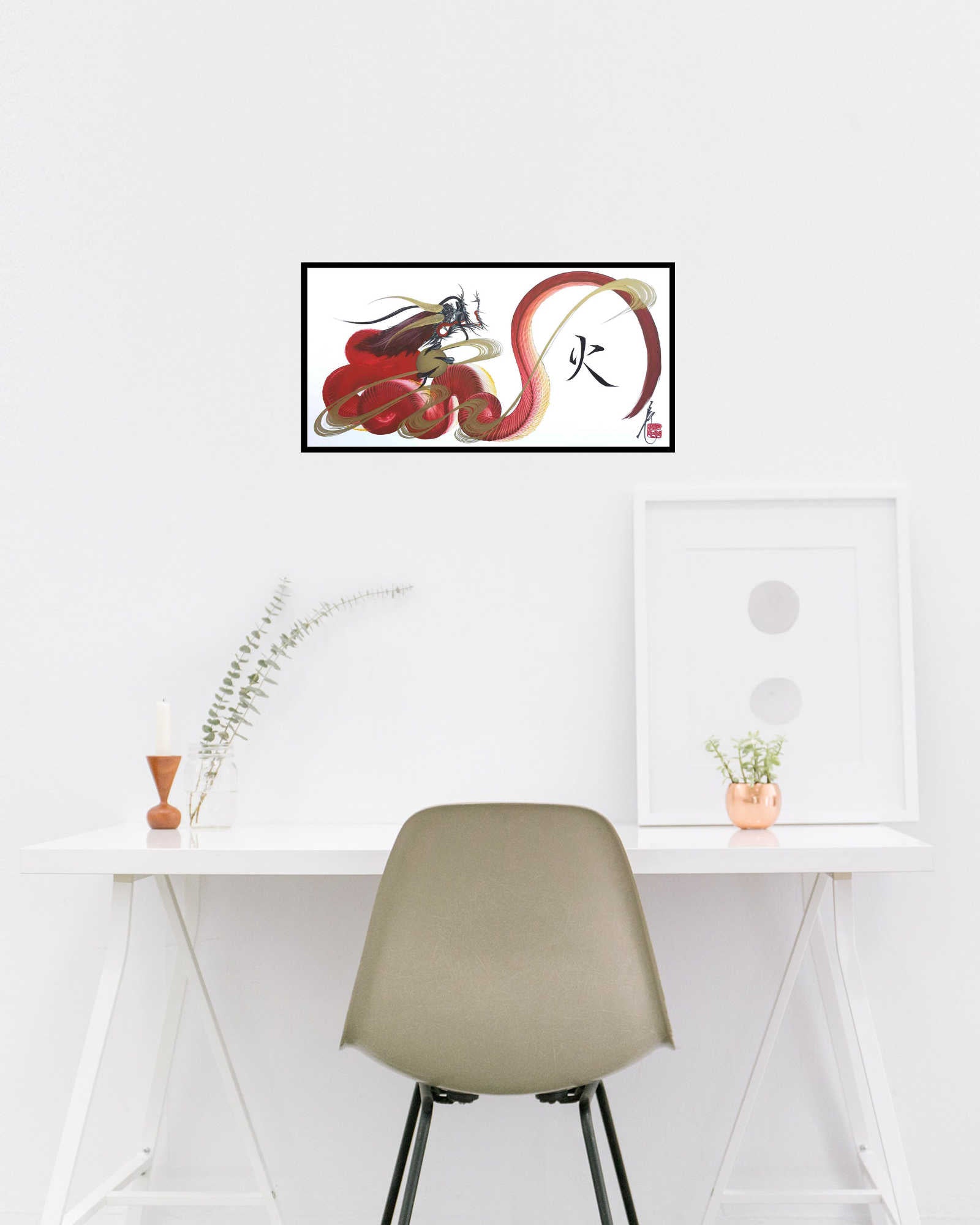 japanese dragon painting DRG W 0013 lifestyle