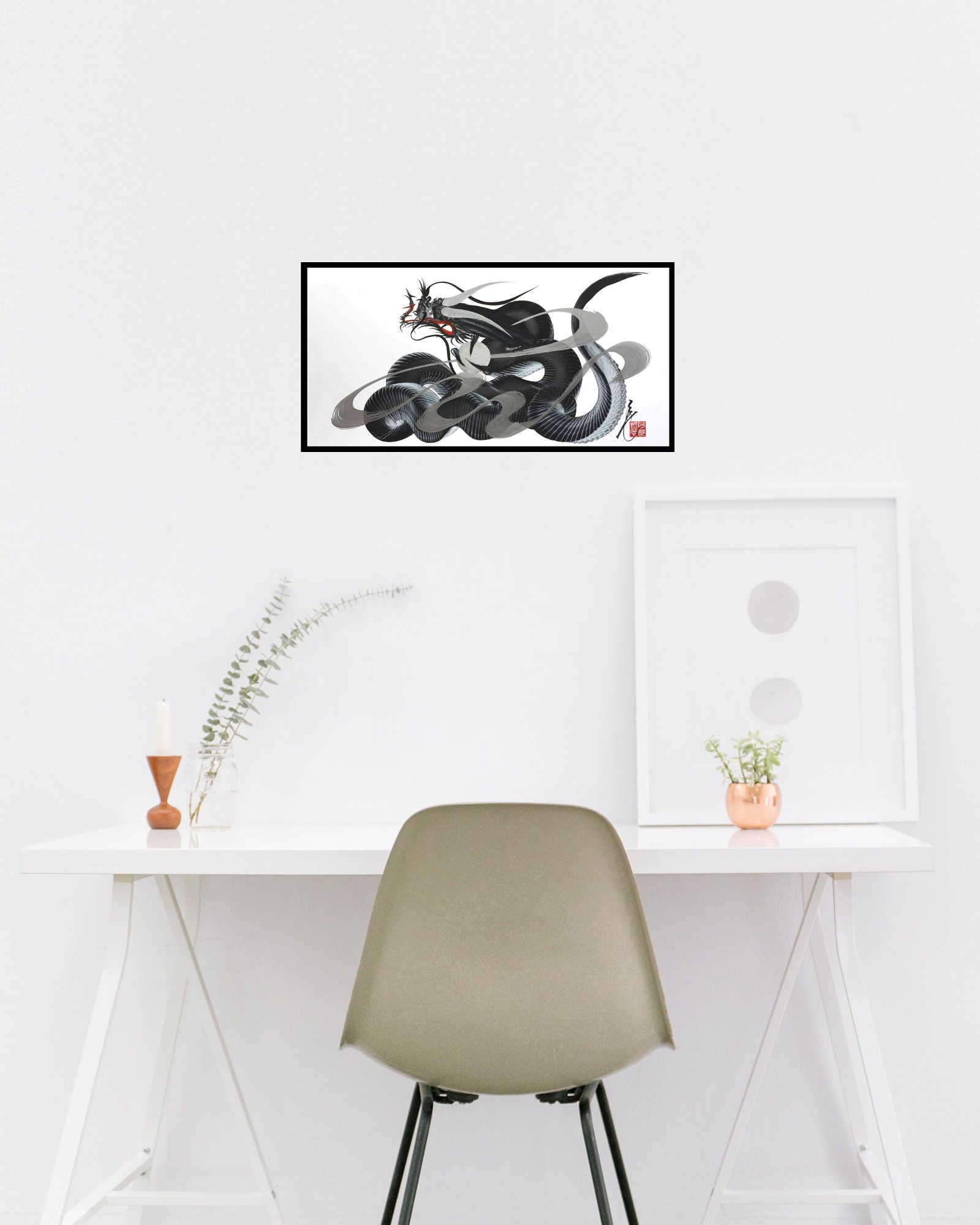 japanese dragon painting DRG W 0025 lifestyle