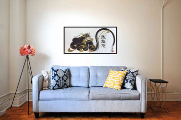 japanese dragon painting DRG W 0034 1b