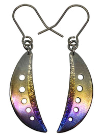 titanium earrings crescent moon 2