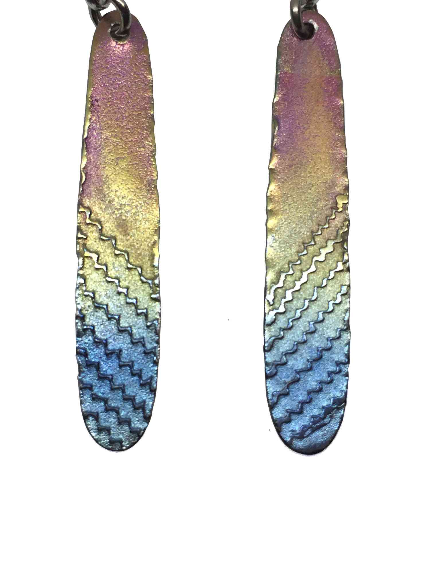 titanium earrings feather 4