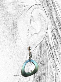 titanium earrings green ring 4
