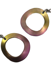 titanium earrings pink ring 2